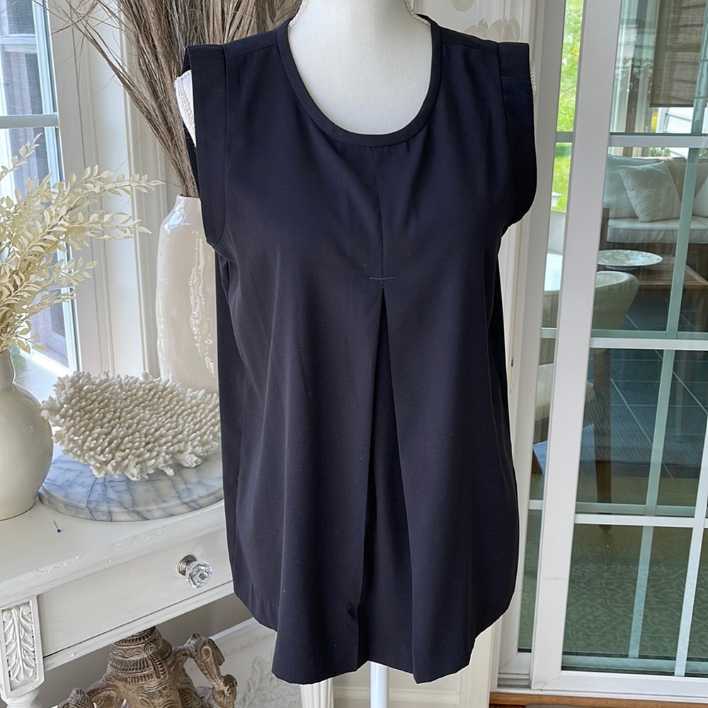 J Crew factory black minimalist sleeveless top size 6